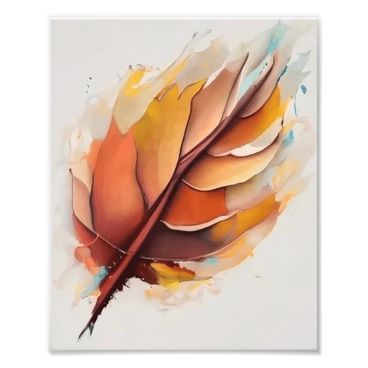 抽象芸術モダン葉ペイントセット葉 フォトプリント            (正面)