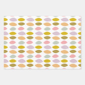 抽象芸術モダン葉及び調整パターン ラッピングペーパーシート (正面2)