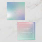 抽象芸術モダン虹の勾配 スクエア名刺 (正面/裏面)