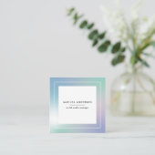 抽象芸術モダン虹の勾配 スクエア名刺 (スタンド正面)