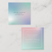 抽象芸術モダン虹の勾配 スクエア名刺 (正面/裏面)
