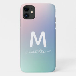 抽象芸術モダン虹の勾配 iPhone 11 ケース