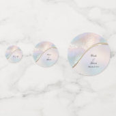 抽象芸術モダン虹彩色テーブル紙吹雪 コンフェッティ (正面)