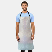 抽象芸術モダン虹色エプロン エプロン (着用した状態)