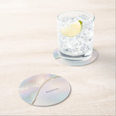 抽象芸術モダン虹色紙コースター ラウンドペーパーコースター (インサイチュ)