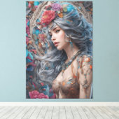 抽象芸術モダン術 キャンバスプリント (インサイチュ (ウッドフロア))