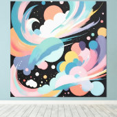 抽象芸術モダン術 キャンバスプリント (インサイチュ (ウッドフロア))