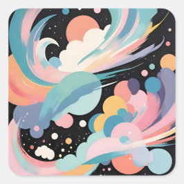 抽象芸術モダン術 スクエアシール