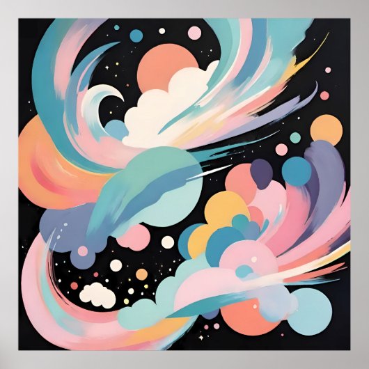 抽象芸術モダン術 ポスター (正面)