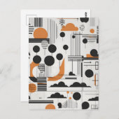 抽象芸術モダン術 ポストカード (正面/裏面)