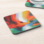 抽象芸術モダン表現主義アクリ絵画リック コースター (左側)