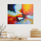 抽象芸術モダン表現主義アクリ絵画リック ポスター (キッチン)