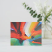 抽象芸術モダン表現主義アクリ絵画リック ポストカード (スタンド正面)