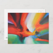 抽象芸術モダン表現主義アクリ絵画リック ポストカード (正面/裏面)
