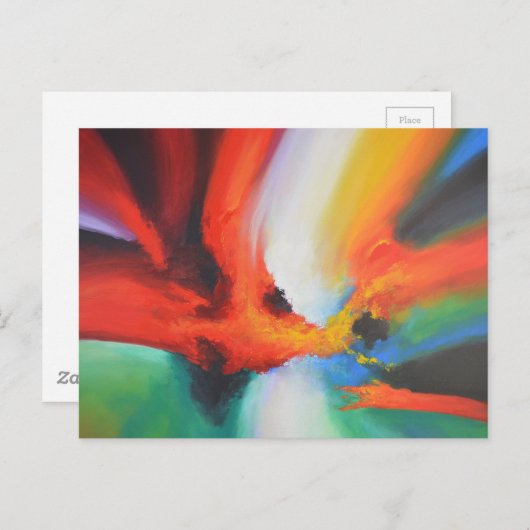 抽象芸術モダン表現主義アクリ絵画リック ポストカード (正面/裏面)