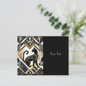 抽象芸術モダン装飾猫はがき ポストカード (スタンド正面)