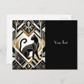 抽象芸術モダン装飾猫はがき ポストカード (正面/裏面)