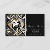 抽象芸術モダン装飾猫名刺 名刺 (裏面)