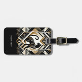 抽象芸術モダン装飾猫荷札 ラゲッジタグ (正面横)