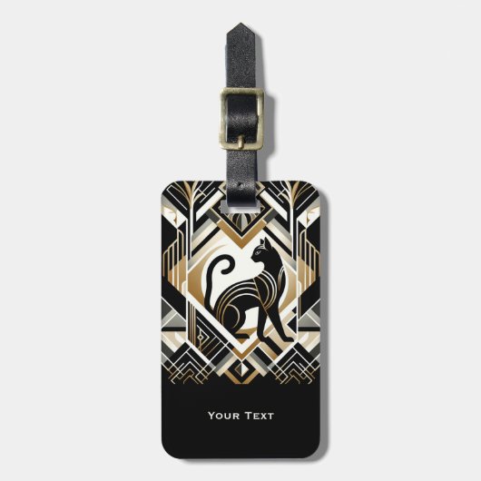 抽象芸術モダン装飾猫荷札 ラゲッジタグ (正面縦)