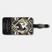 抽象芸術モダン装飾猫荷札 ラゲッジタグ (裏面横)