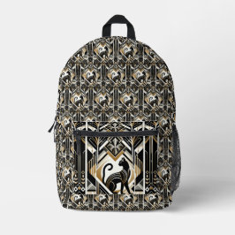 抽象芸術モダン装飾猫 プリントバックパック