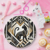 抽象芸術モダン装飾黒猫紙プレート ペーパープレート (パーティー)