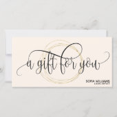 抽象芸術モダン証明書ギフトカード追加ロゴ (正面)