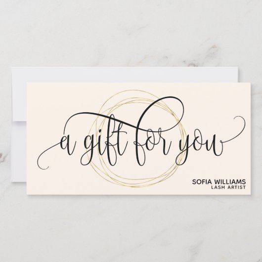 抽象芸術モダン証明書ギフトカード追加ロゴ (正面)