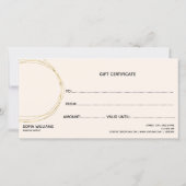 抽象芸術モダン証明書ギフトカード追加ロゴ (裏面)