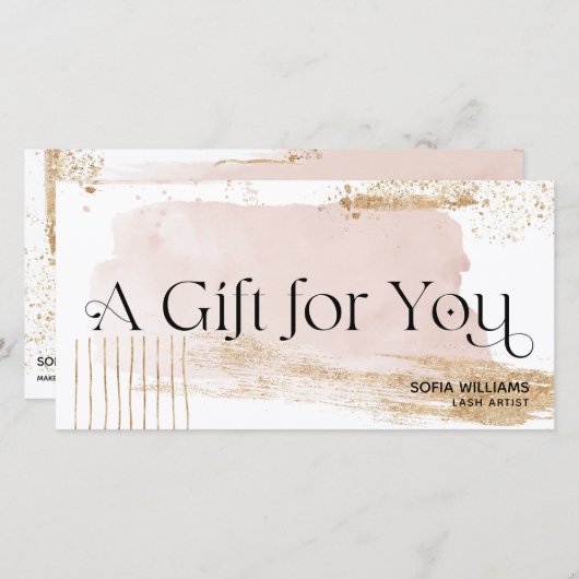 抽象芸術モダン証明書ギフトカード (正面/裏面)