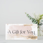 抽象芸術モダン証明書ギフトカード (スタンド正面)