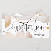 抽象芸術モダン証明書ギフトカード (正面/裏面)