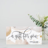 抽象芸術モダン証明書ギフトカード (スタンド正面)