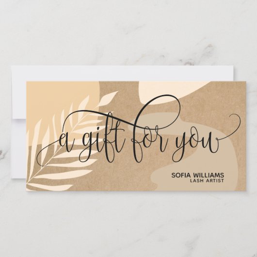 抽象芸術モダン証明書ギフトカード (正面)