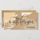 抽象芸術モダン証明書ギフトカード (正面/裏面)