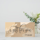 抽象芸術モダン証明書ギフトカード (スタンド正面)