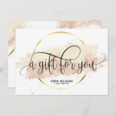 抽象芸術モダン証明書ギフトカード (正面/裏面)