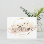 抽象芸術モダン証明書ギフトカード (スタンド正面)