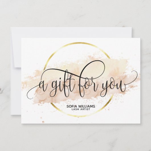 抽象芸術モダン証明書ギフトカード (正面)