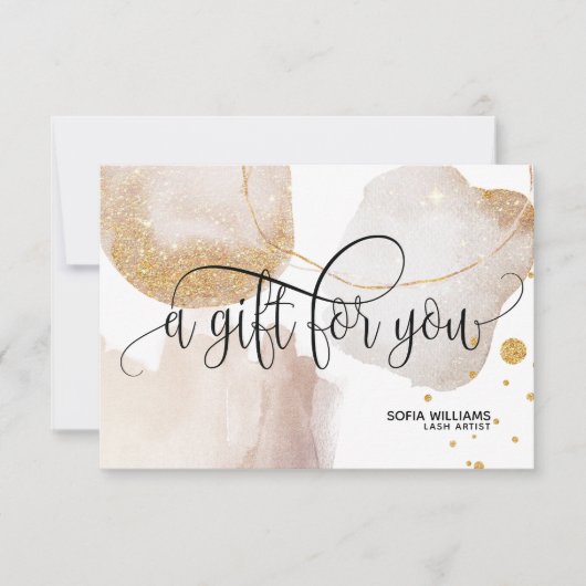 抽象芸術モダン証明書ギフトカード (正面)