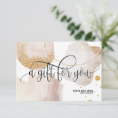 抽象芸術モダン証明書ギフトカード (スタンド正面)