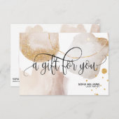 抽象芸術モダン証明書ギフトカード (正面/裏面)