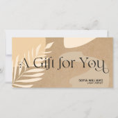 抽象芸術モダン証明書ギフトカード (正面)