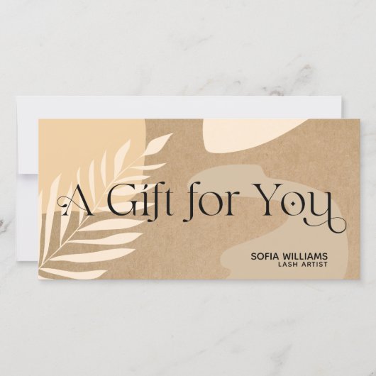 抽象芸術モダン証明書ギフトカード (正面)