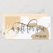 抽象芸術モダン証明書ギフトカード (正面/裏面)