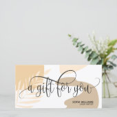 抽象芸術モダン証明書ギフトカード (スタンド正面)