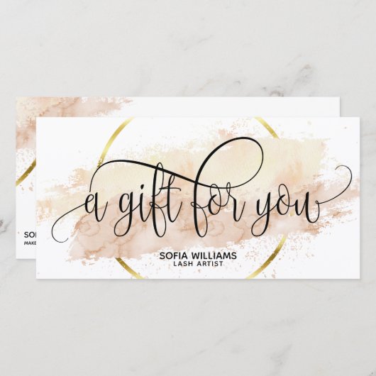 抽象芸術モダン証明書ギフトカード (正面/裏面)