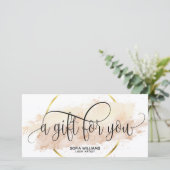 抽象芸術モダン証明書ギフトカード (スタンド正面)