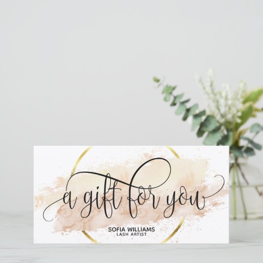 抽象芸術モダン証明書ギフトカード (スタンド正面)